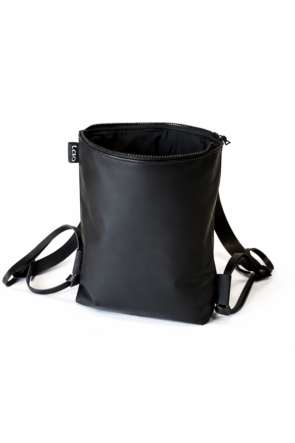 Lederrucksack „komplett zu öffnen“