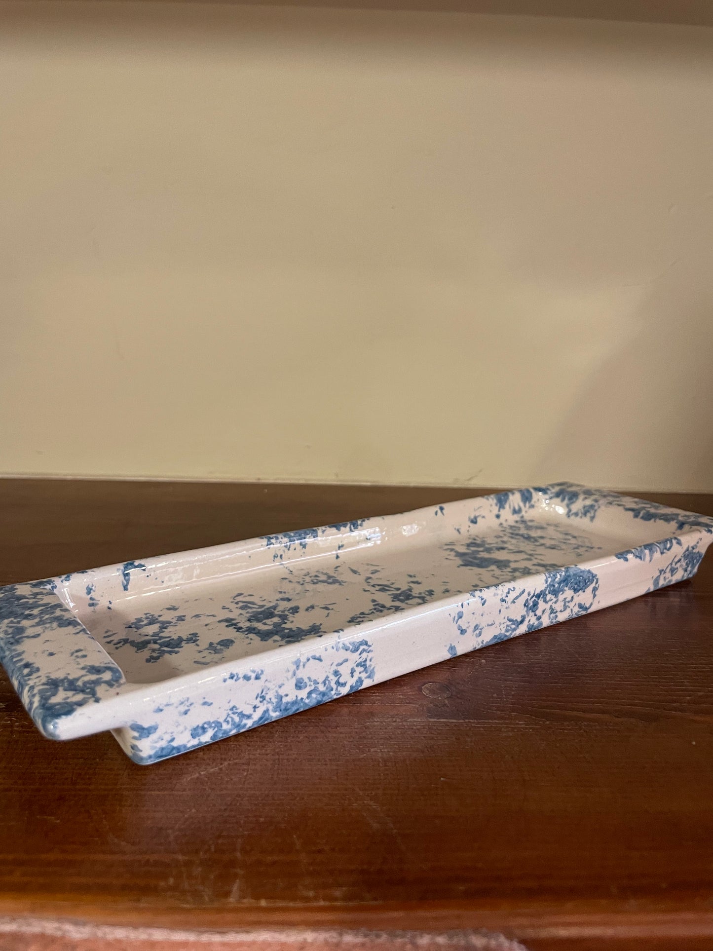 Blue ceramic plate