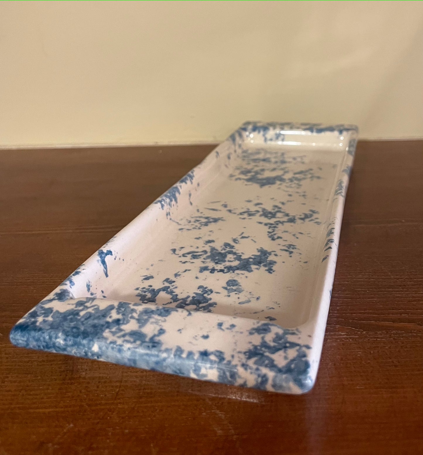 Blue ceramic plate