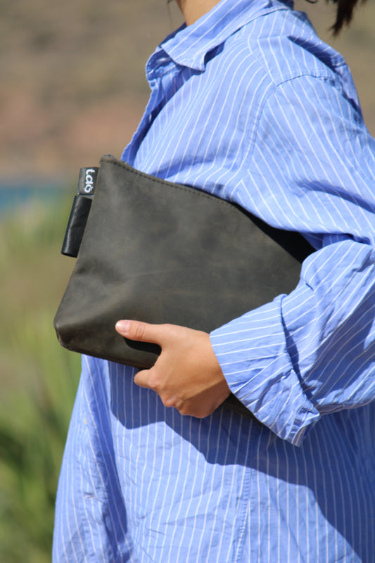 Leather Shoulder Clutch