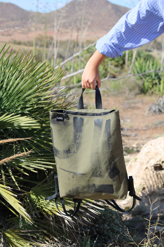 Cordura Painted Backpack Green