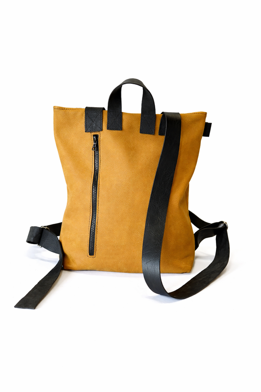 Lederrucksack „komplett zu öffnen“