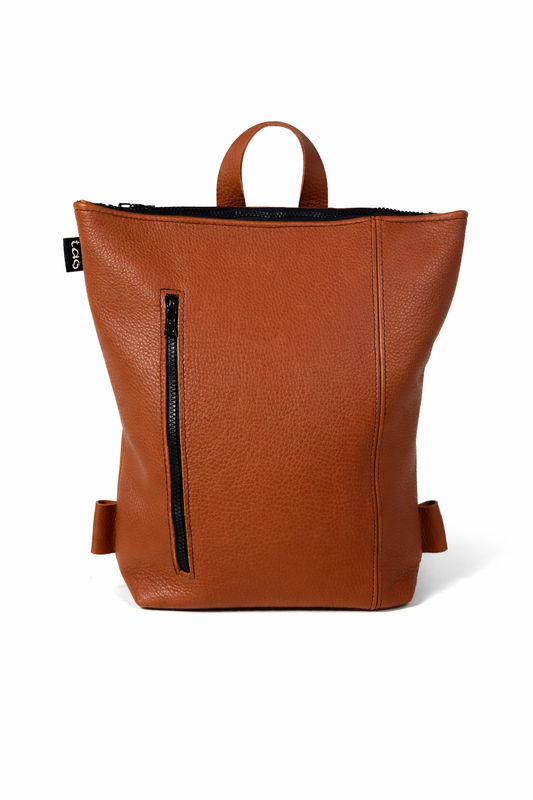 Lederrucksack „komplett zu öffnen“