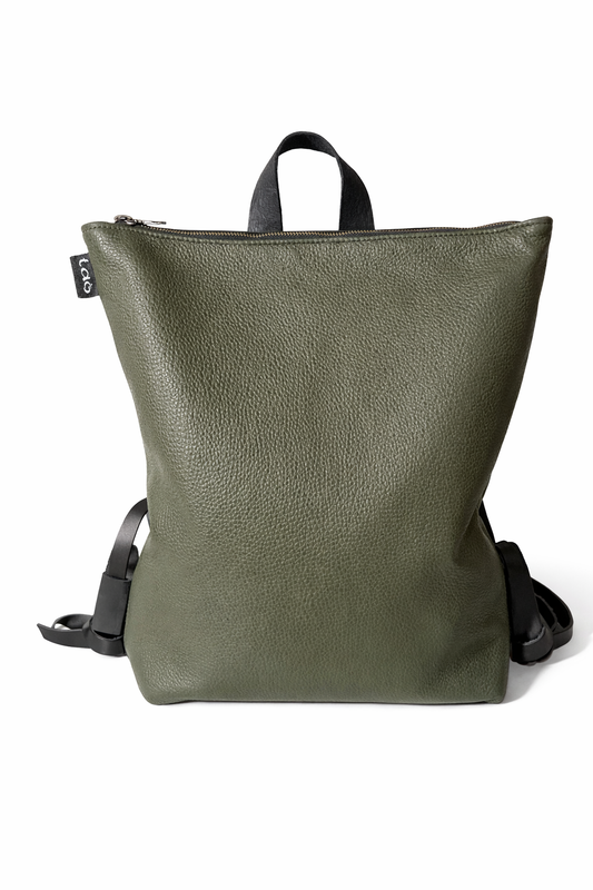 Lederrucksack „komplett zu öffnen“