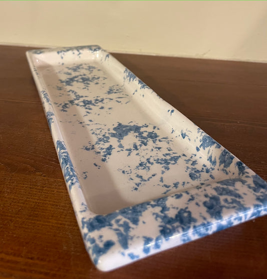 Blue ceramic plate