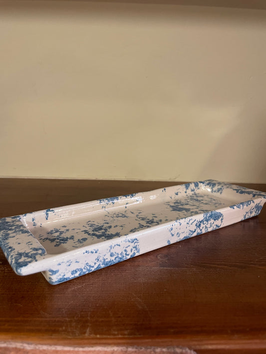 Blue ceramic plate