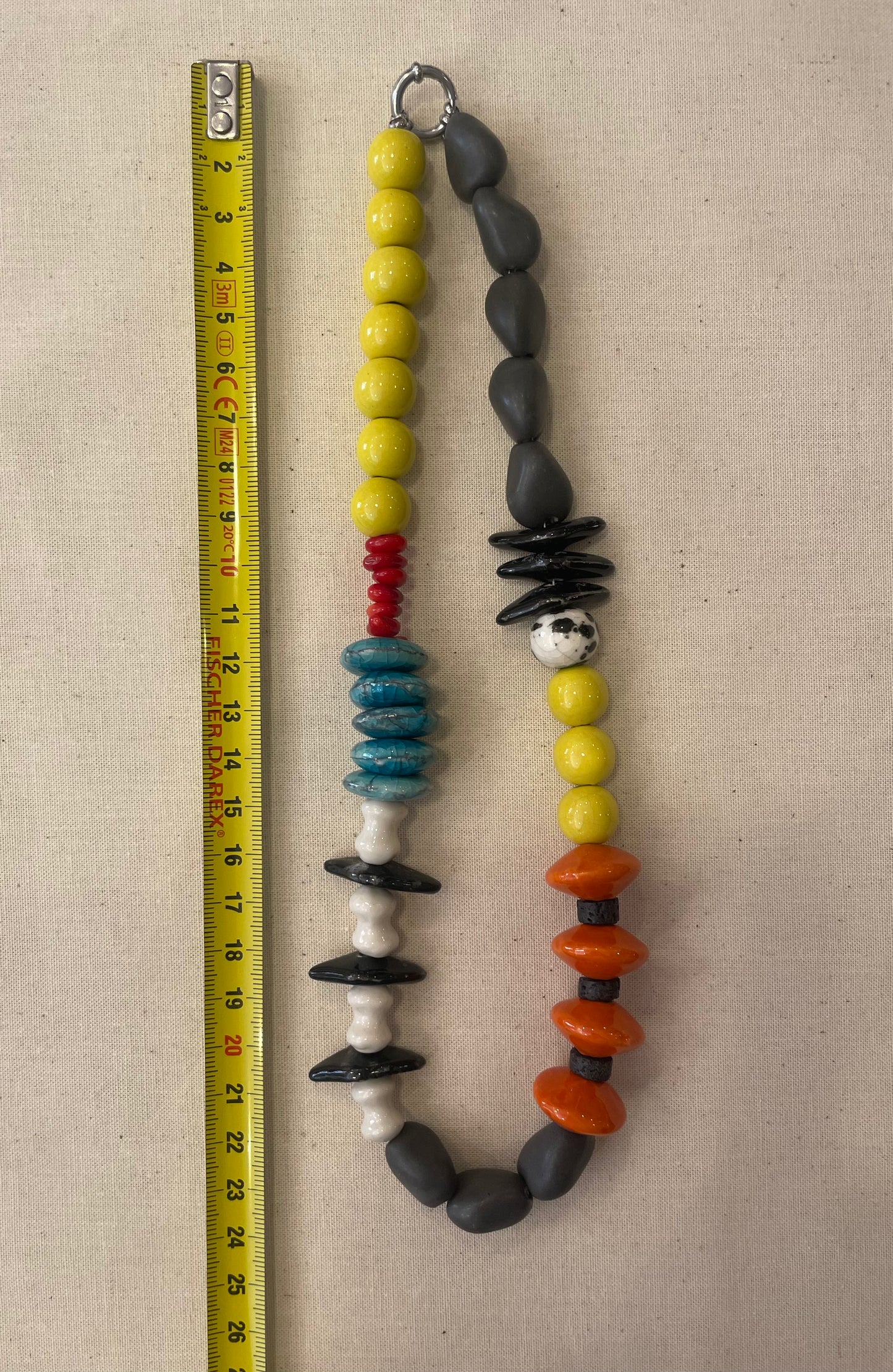 Ceramic and stone necklace