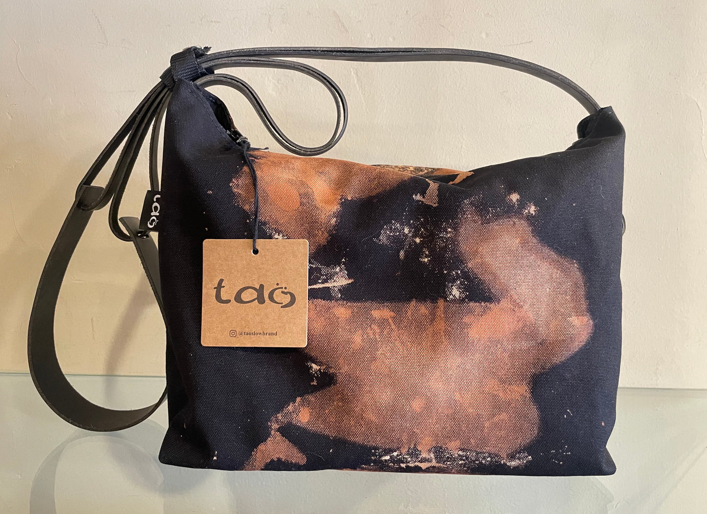 Cordura & Leather Tie-Dye Shoulder Bag