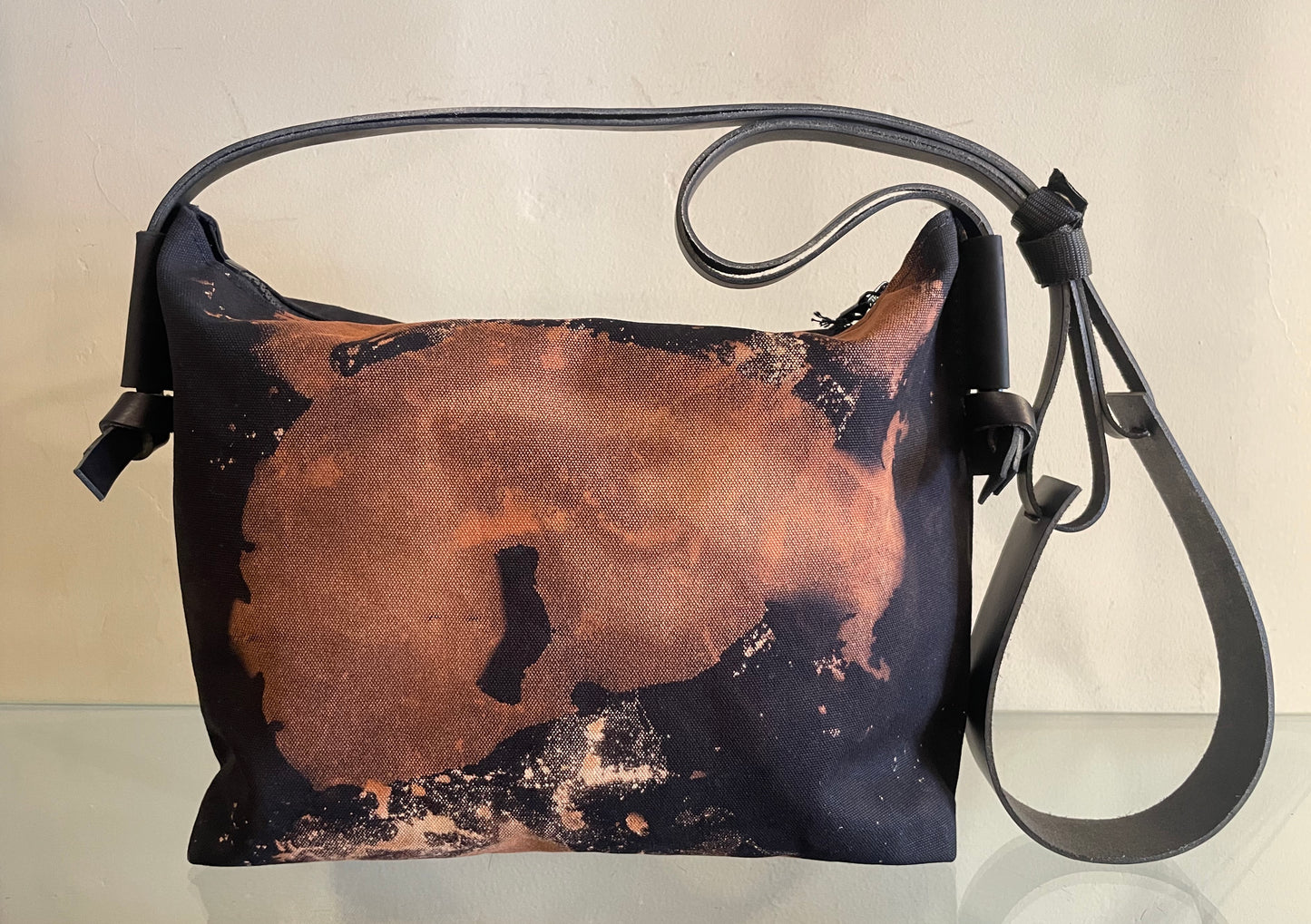 Cordura & Leather Tie-Dye Shoulder Bag