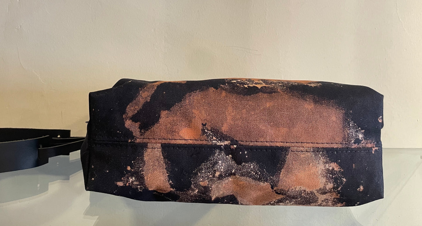 Cordura & Leather Tie-Dye Shoulder Bag