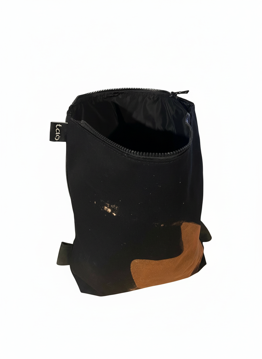 Mochila teñida con anudados